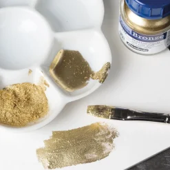Schmincke Aqua Bronze, vattenlösligt metallicpulver 20 ml, Rich Pale Gold 15 812