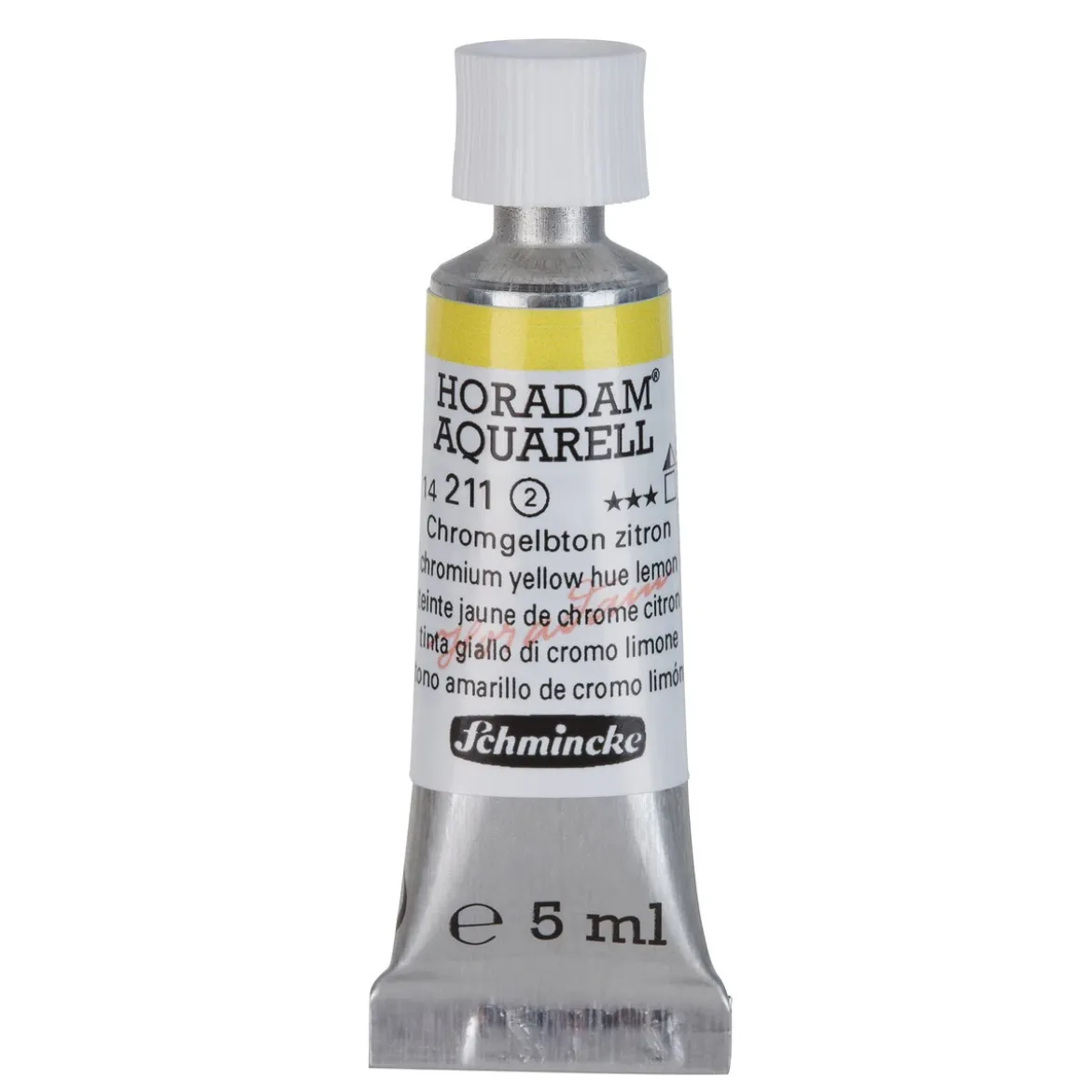 Schmincke Horadam akvarellfärg 5 ml – Chromium yellow hue lemon 211