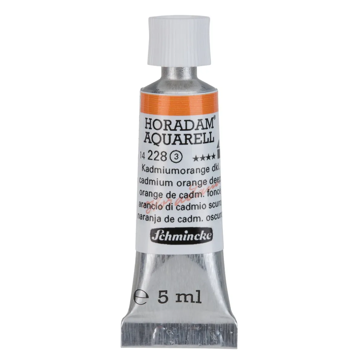 Schmincke Horadam akvarellfärg 5 ml – Cadmium orange deep 228