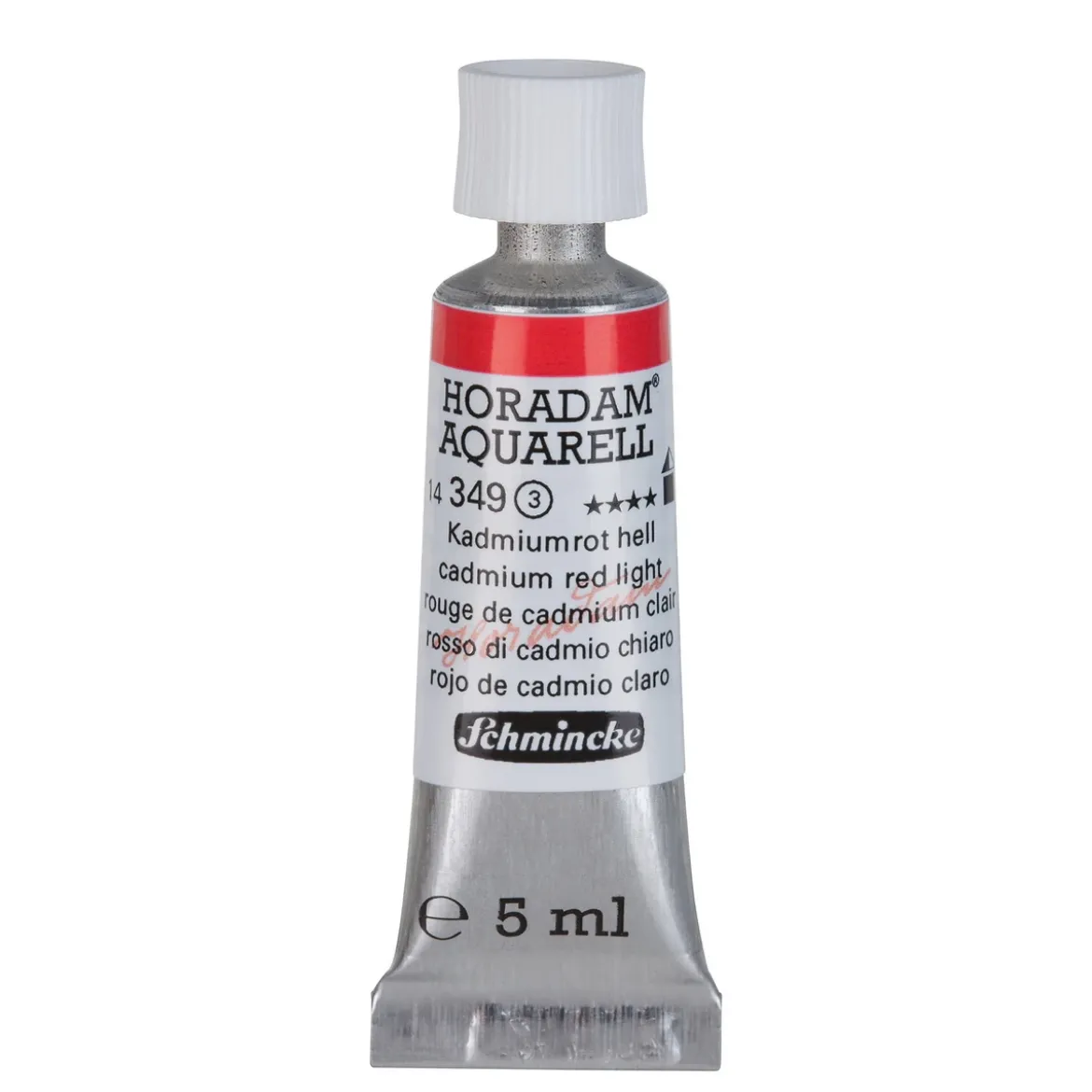 Schmincke Horadam akvarellfärg 5 ml – Cadmium red light 349