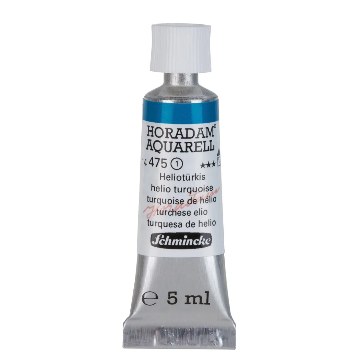 Schmincke Horadam akvarellfärg 5 ml – Helio turquoise 475