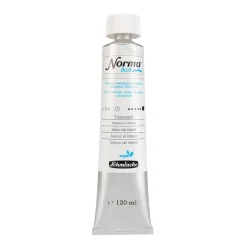 Schmincke Norma Blue vattenlöslig akrylfärg 120 ml Titanium white 21114