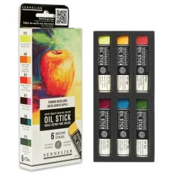 Sennelier Oil Stick Mini Bicoloured Apple, 6-pack oljefärgskritor à 12 ml