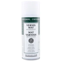 Sennelier Spray Universal Anti-UV Varnish Mat 375 ml, matt skyddande lack för oljefärg & akrylfärg