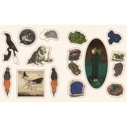 Stickersbok Treasury of the Mystical and Esoteric, 96 sidor med över 800 klistermärken!