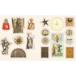 Stickersbok Treasury of the Mystical and Esoteric, 96 sidor med över 800 klistermärken!