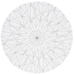 Stor rund canvas med tryckt motiv – diamantmönster, diameter 51 cm