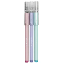 Suddbar gelpenna 3-pack, rosa, lila och blått bläck
