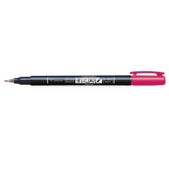 Tombow Brush Fudenosuke Hard Tip, hård penselspetspenna med rosa tusch