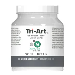 Tri-Art Gel Medium Matte 500 ml, matt gelbaserat förtjockningsmedel för akrylfärg