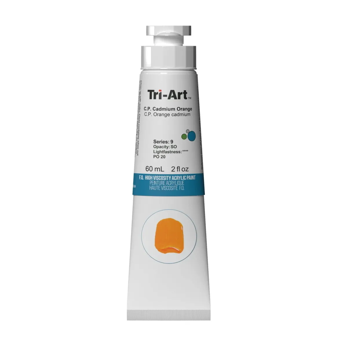 Tri-Art High Viscosity akrylfärg 60 ml C.P. Cadmium Orange
