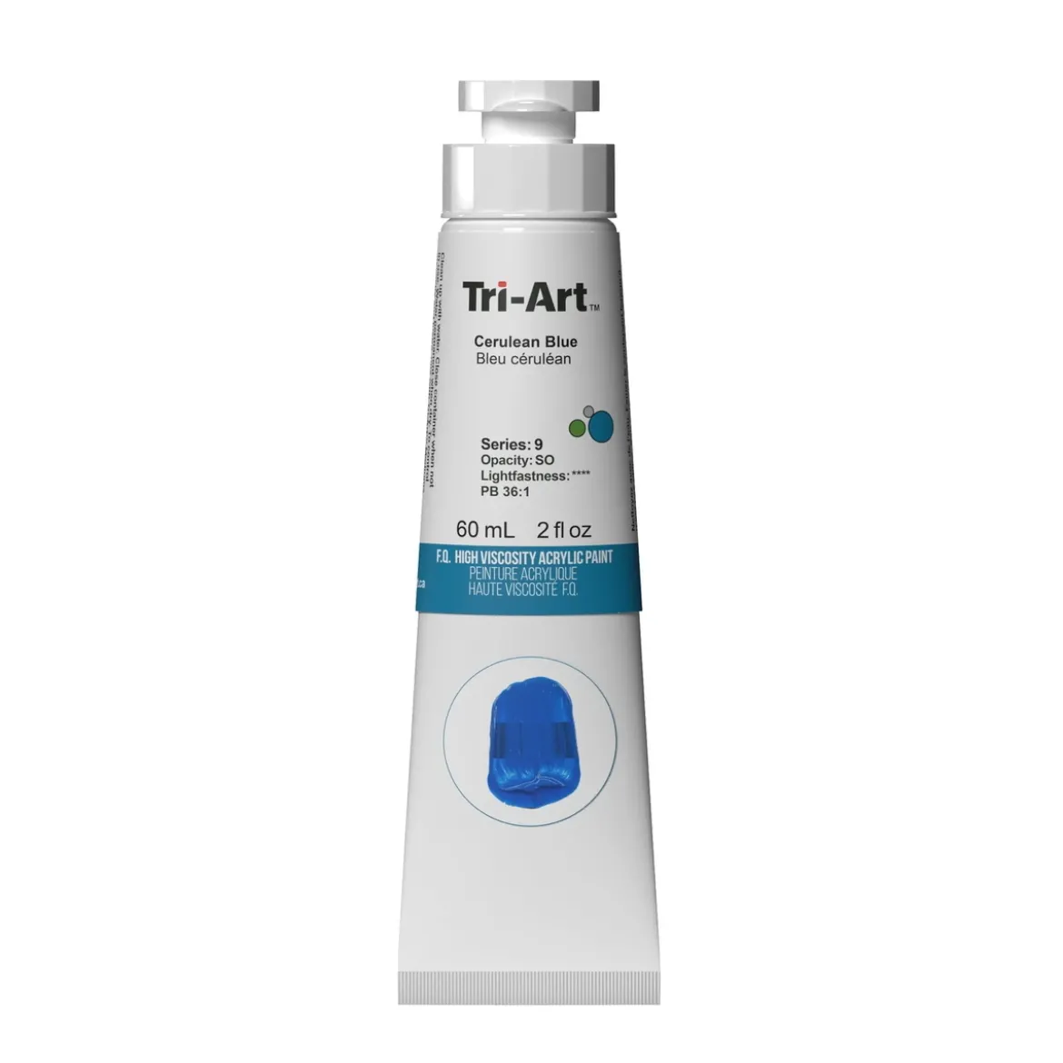 Tri-Art High Viscosity akrylfärg 60 ml Cerulean Blue