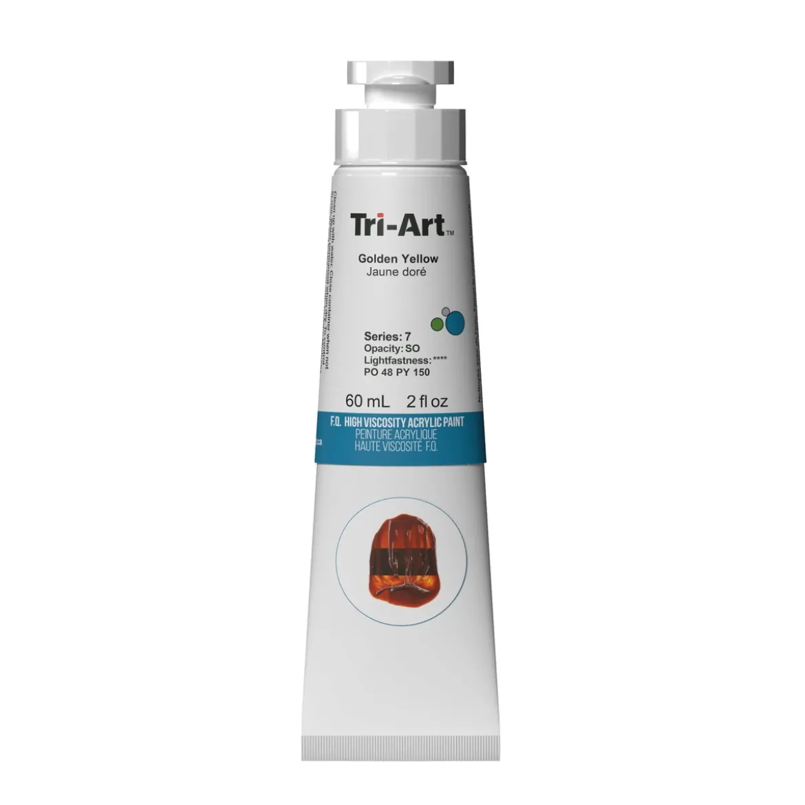 Tri-Art High Viscosity akrylfärg 60 ml Golden Yellow