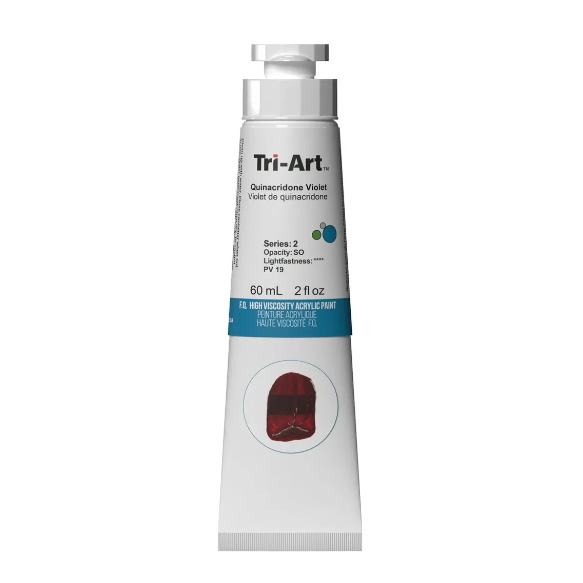 Tri-Art High Viscosity akrylfärg 60 ml Quinacridon Violet