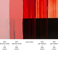 Tri-Art High Viscosity akrylfärg 60 ml Transparent Permanent Red Light