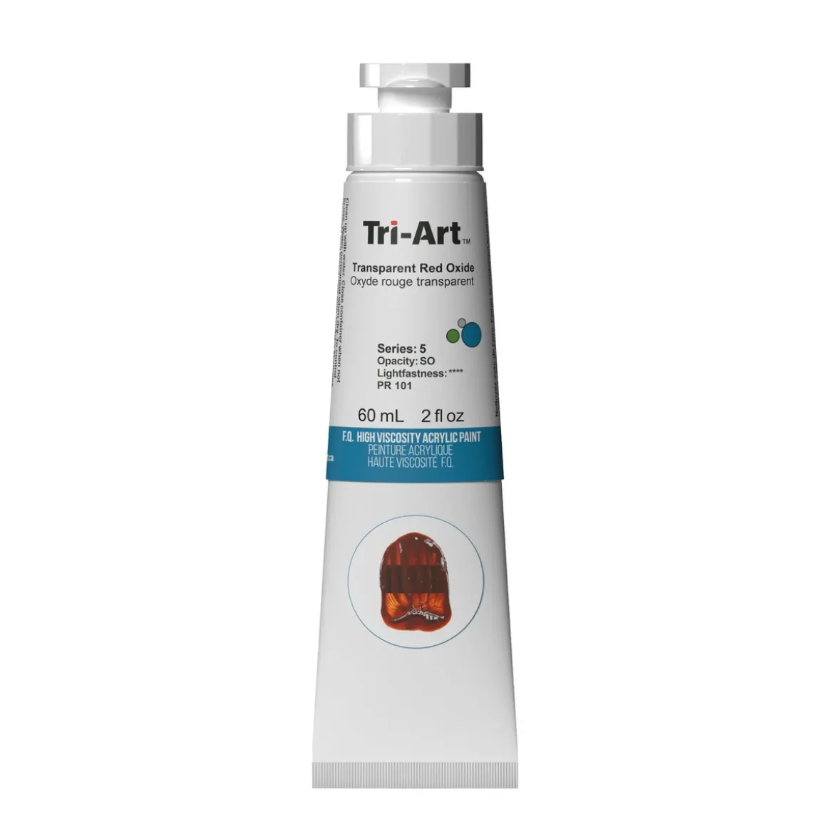 Tri-Art High Viscosity akrylfärg 60 ml Transparent Red Oxide