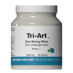 Tri-Art High Viscosity akrylfärg 500 ml Zinc Mixing White