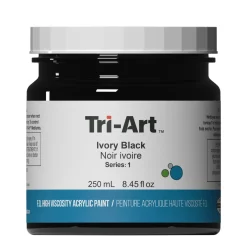 Tri-Art High Viscosity akrylfärg 250 ml Ivory Black