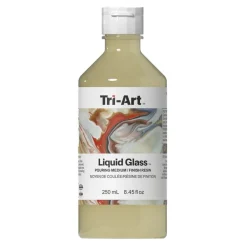 Tri-Art Liquid Glass Pouring Medium 250 ml, fungerar även som resinliknande lack för akrylfärg