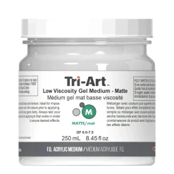 Tri-Art Low Viscosity Gel Matte 250 ml, blankt gelbaserat förtunningsmedel för akrylfärg