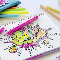 Tuschpennor Grip Neon/Past 10p