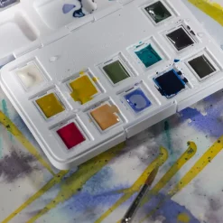 van Gogh akvarellfärger i set – 12 halvkoppar – Muted