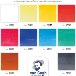 van Gogh akvarellfärger i set – 10x10 ml basfärger
