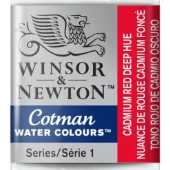 Winsor & Newton Cotman akvarellfärg halvkopp Cadmium Red Deep Hue 098
