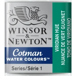 Winsor & Newton Cotman akvarellfärg halvkopp Viridian Hue 696