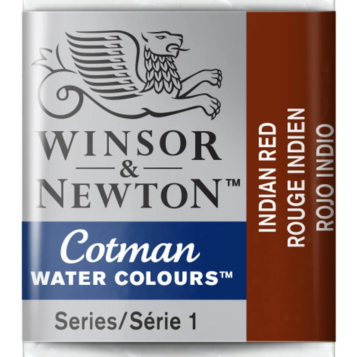 Winsor & Newton Cotman akvarellfärg halvkopp Indian Red 317