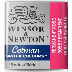 Winsor & Newton Cotman akvarellfärg halvkopp Permanent Rose 502