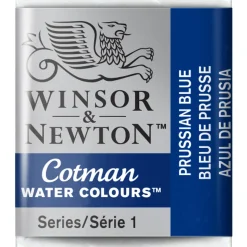 Winsor & Newton Cotman akvarellfärg halvkopp Prussian Blue 538