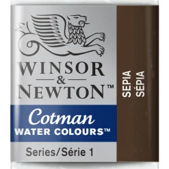 Winsor & Newton Cotman akvarellfärg halvkopp Sepia 609