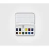 Winsor & Newton Cotman Brush Pocket Set, 12 halvkoppar + vattenpensel