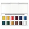 Winsor & Newton Cotman Pocket Selection, akvarellfärg i 12 halvkoppar, etui & pensel