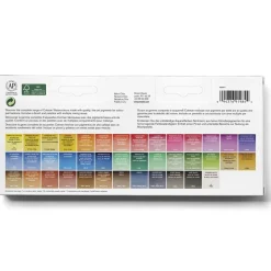 Winsor & Newton Cotman Studio set, akvarellfärg i 45 halvkoppar, etui & pensel
