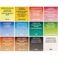 Winsor & Newton Cotman Travel Tin, 12 halvkoppar + metalletui med 12 tomma platser