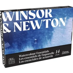 Winsor & Newton Cotman Watercolour 10×5 ml färg, penslar, palett & akvarellblock
