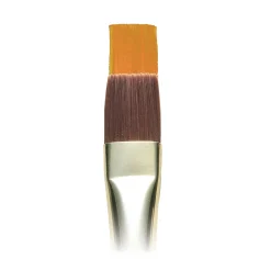 Winsor & Newton Galeria Short Flat Bright 14, lång flat borstad syntetpensel med långt skaft för olja & akryl
