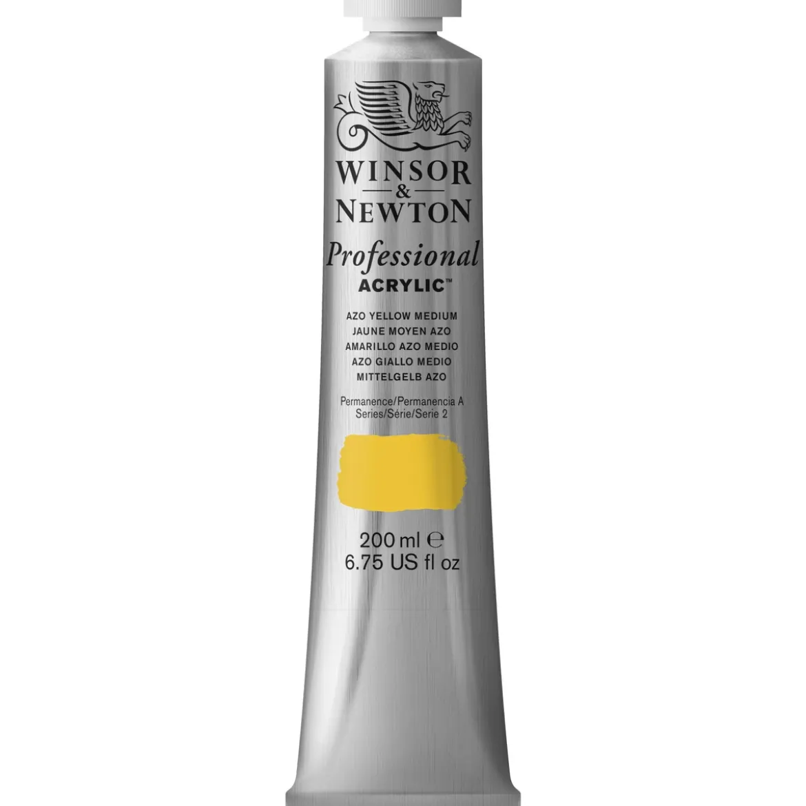 Winsor & Newton Professional akrylfärg 200 ml Azo Yellow Medium 019 s2.