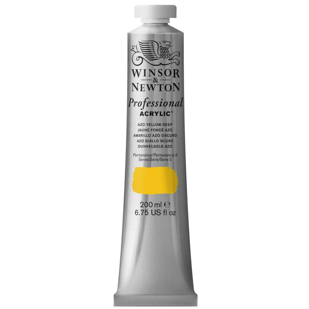 Winsor & Newton Professional akrylfärg 200 ml Azo Yellow Deep 039 s2.
