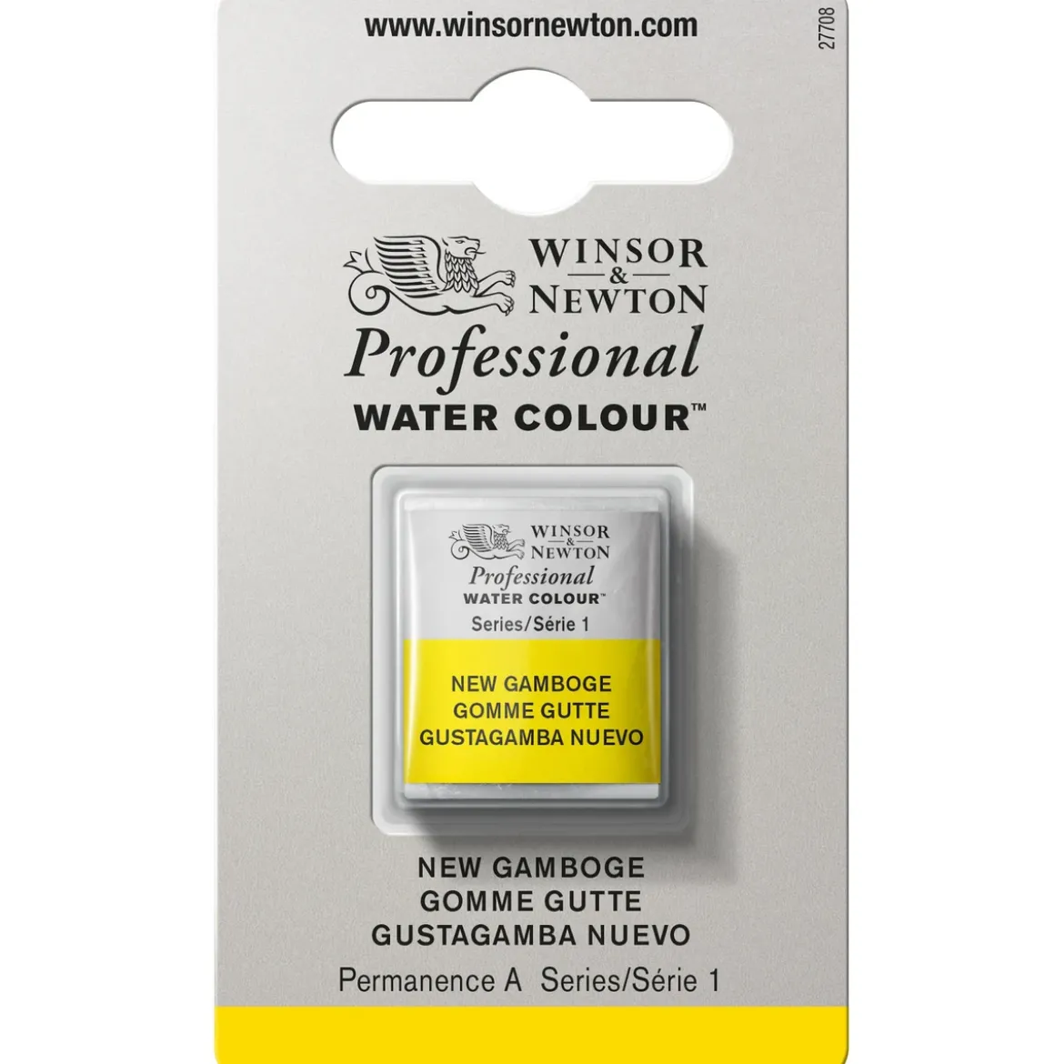 Winsor & Newton Professional akvarellfärg halvkopp Gamboge New 267