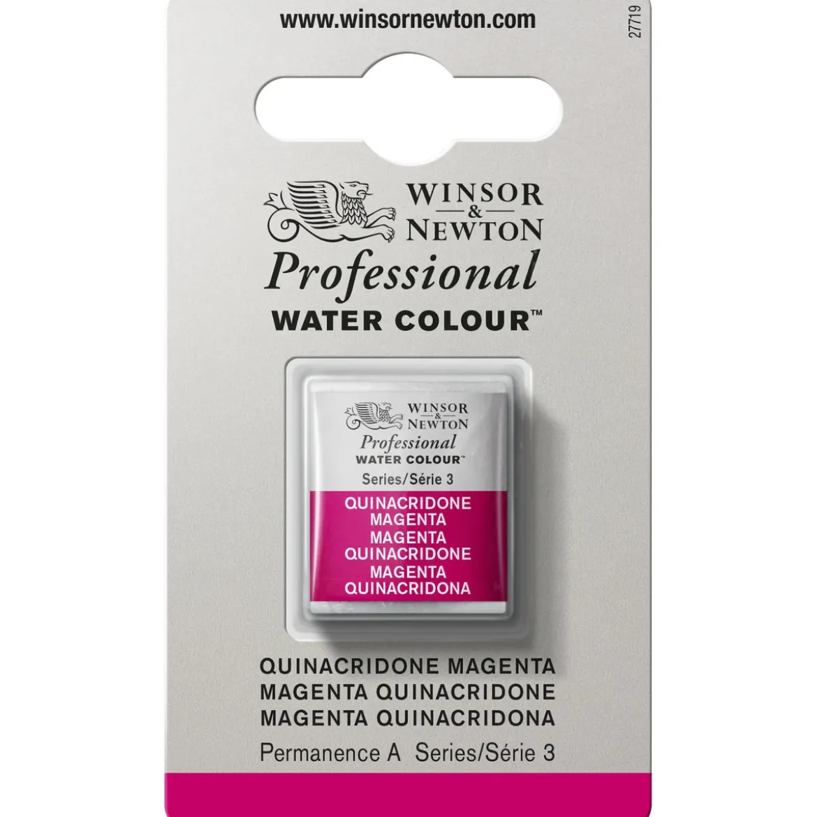 Winsor & Newton Professional akvarellfärg halvkopp Quinacridone Magenta 545