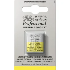 Winsor & Newton Professional akvarellfärg halvkopp Lemon Yellow (Nickel titanate) 347