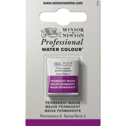 Winsor & Newton Professional akvarellfärg halvkopp Permanent Mauve 491