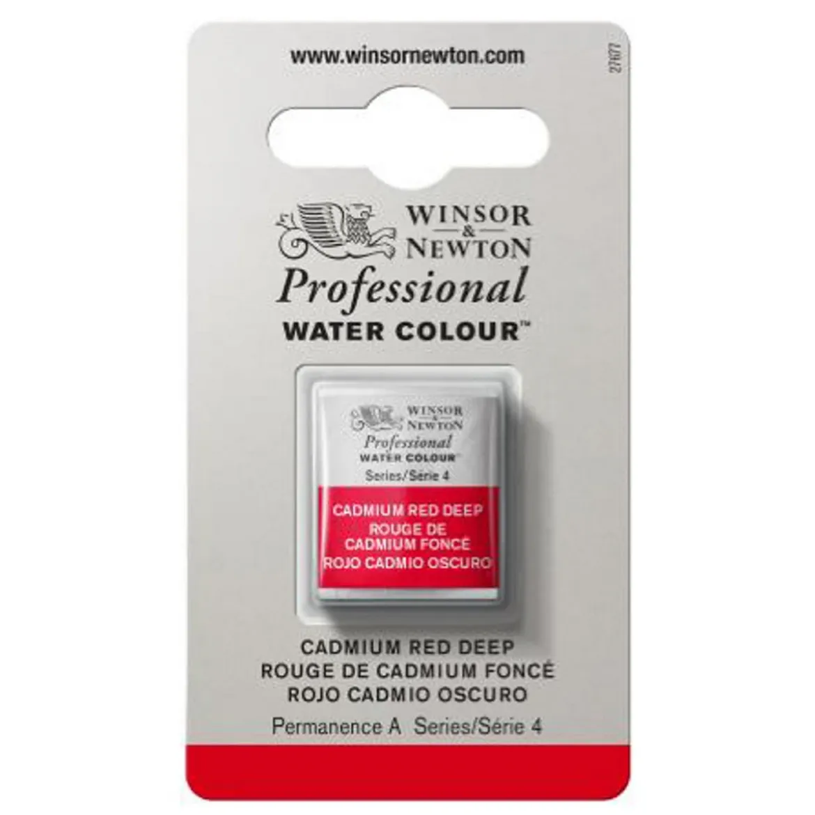 Winsor & Newton Professional akvarellfärg halvkopp Cadmium Red Deep 097