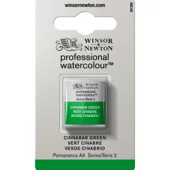 Winsor & Newton Professional Revival akvarellfärg halvkopp Cinnabar Green 420