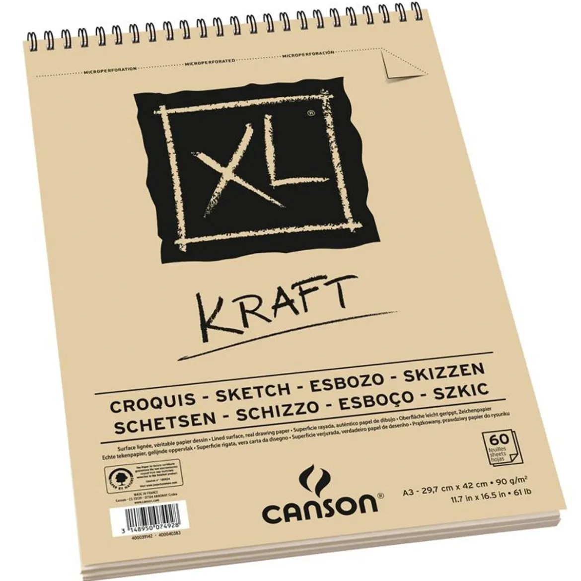 XL Kraft skissblock A4 90g